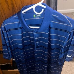 Izod Men's Polo Shirt in Blue with Stripes